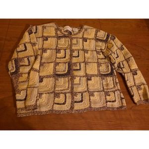 Robert Scott Patchwork Cardigan Knitted By Hand size Medium